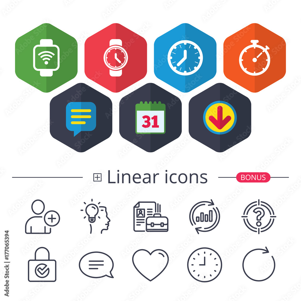 Smart watch. Mechanical clock time and timer. Smart watch. Mechanical clock time and timer.