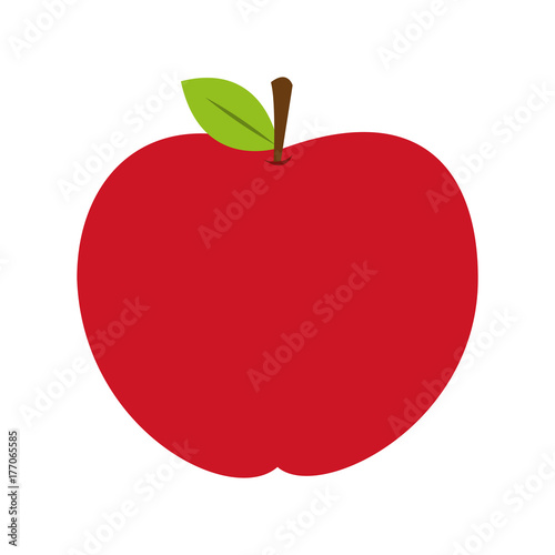 apple whole fruit icon image vector illustration design 