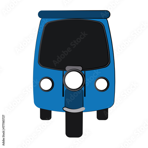 rickshaw or tuk tuk icon image vector illustration design 