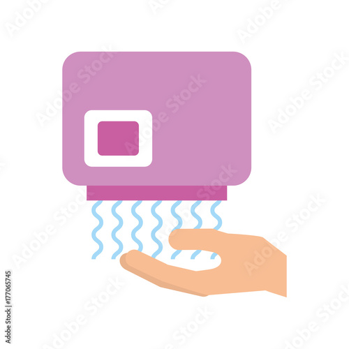 hand dryer automatic clean equipment icon