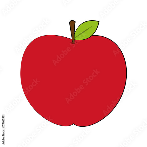 apple whole fruit icon image vector illustration design 