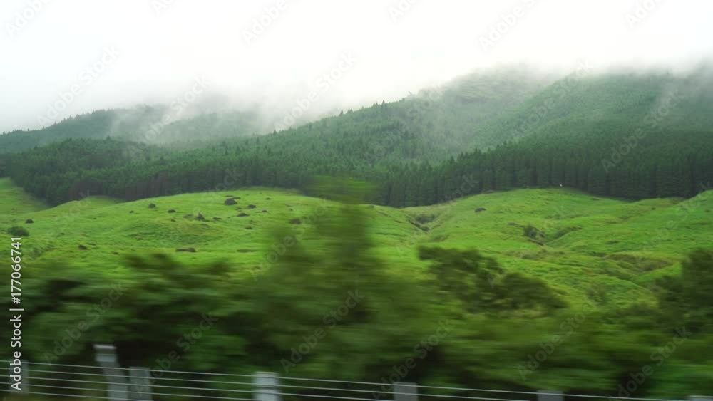 View of the countryside in Japan