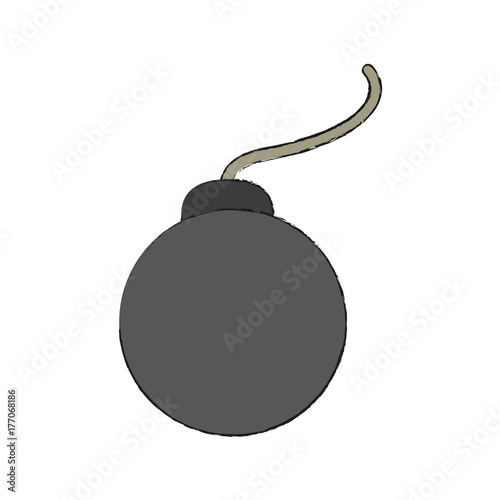 Bomb war weapon icon vector illustration graphic design