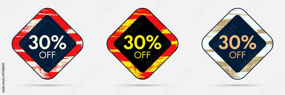 30% Off Discount Sticker. 30% Off Sale and Discount Price Banner 30% Off Discount Sticker. 30% Off Sale and Discount Price Banner