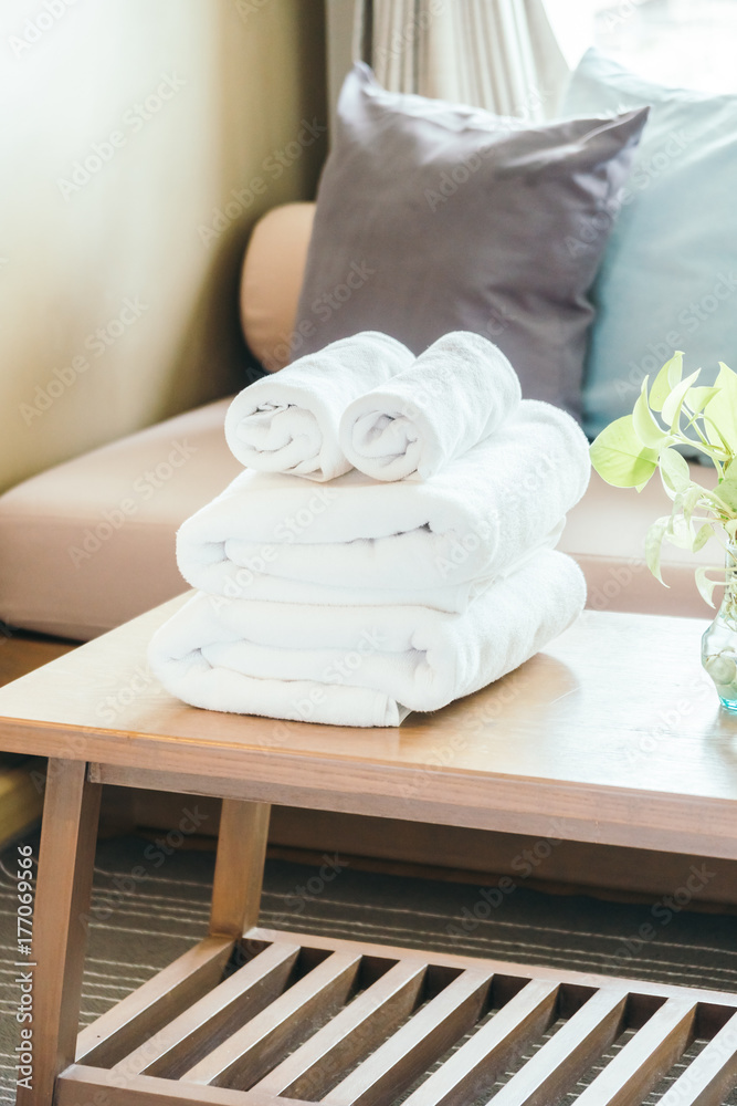 Stack of Towel on table Stack of Towel on table