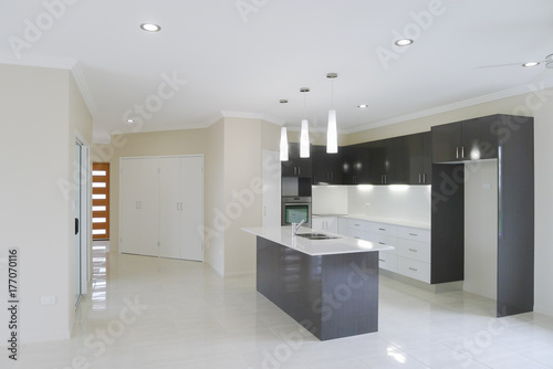 New kitchen in new contemporary style house
