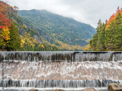 The dam of Lower Ausable Lake in Adirondacks photo