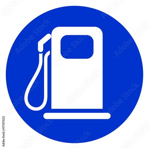 fuel pump blue circle icon