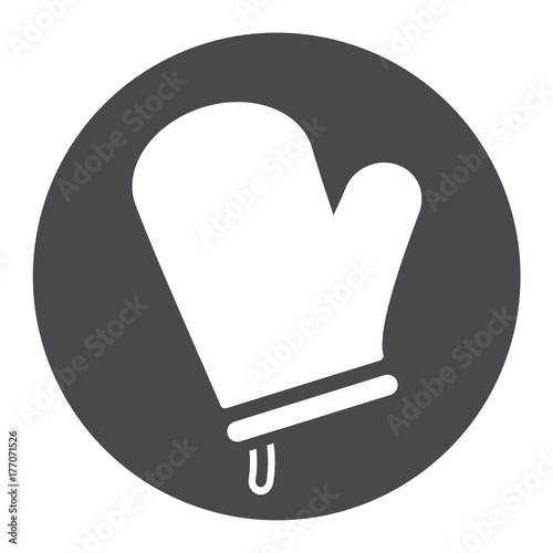 oven glove circle icon