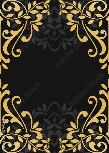 Fototapeta Naklejka Na Ścianę i Meble -  Floral pattern for invitation card.