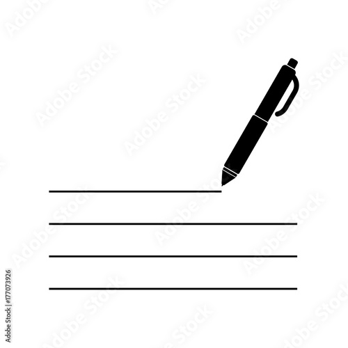 pen and blank letter vector