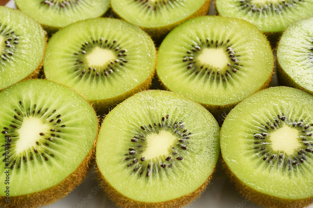 Close up of fresh kiwi fruit for background Close up of fresh kiwi fruit for background