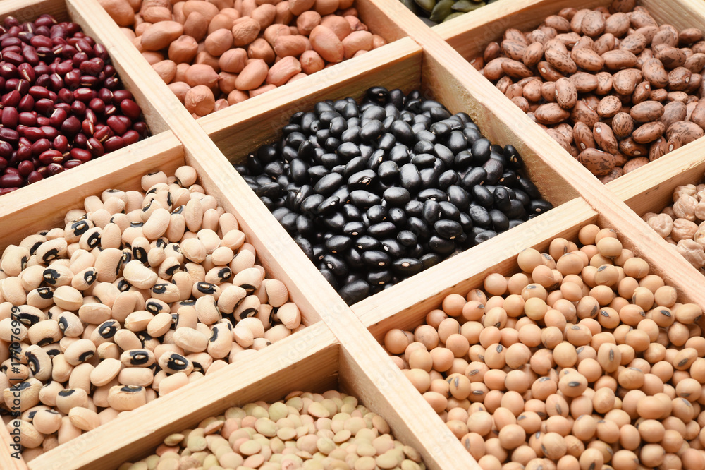 collection of different legumes for background collection of different legumes for background
