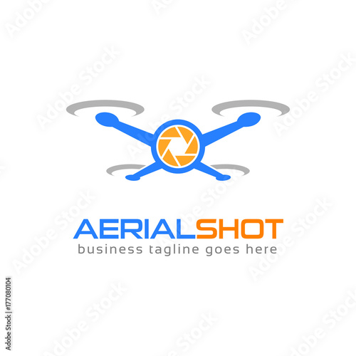 Aerial Shot Drone Photography Logo