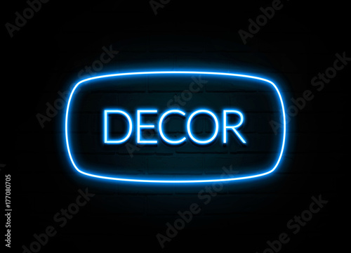 Decor - colorful Neon Sign on brickwall