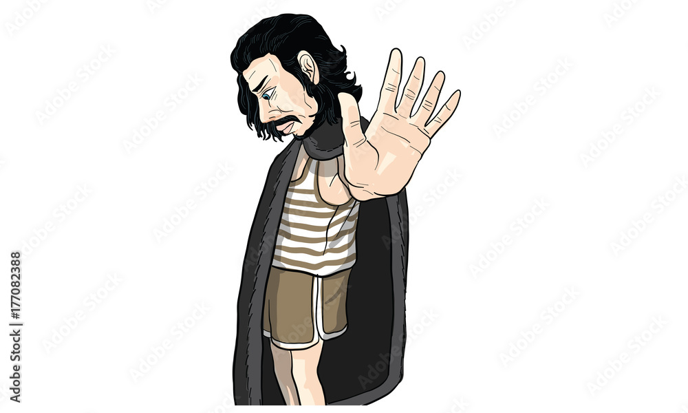 Obraz premium man action cartoon vector