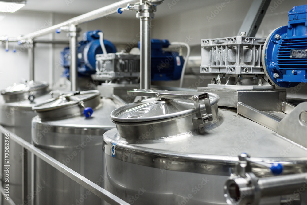 A number of electric motors with reducers. Tanks for mixing liquids. A number of electric motors with reducers. Tanks for mixing liquids.