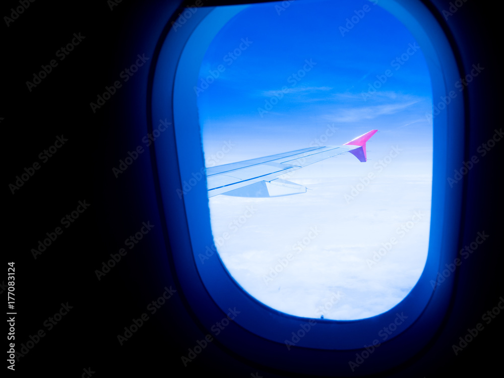 view of the airplane window view of the airplane window