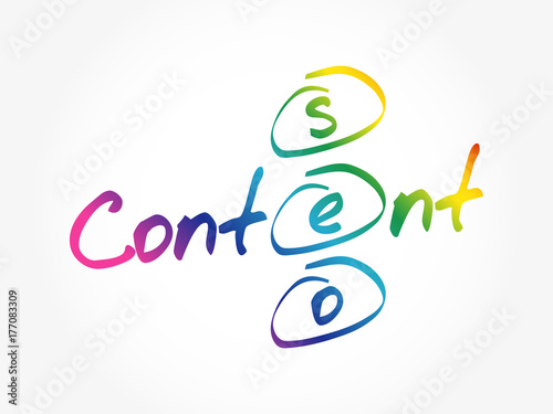 Content SEO (Search Engine Optimization) acronym, business concept © dizain