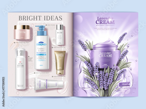 Cosmetic magazine brochure