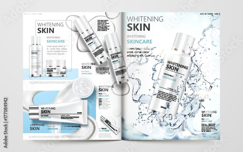 Skincare magazine template photo