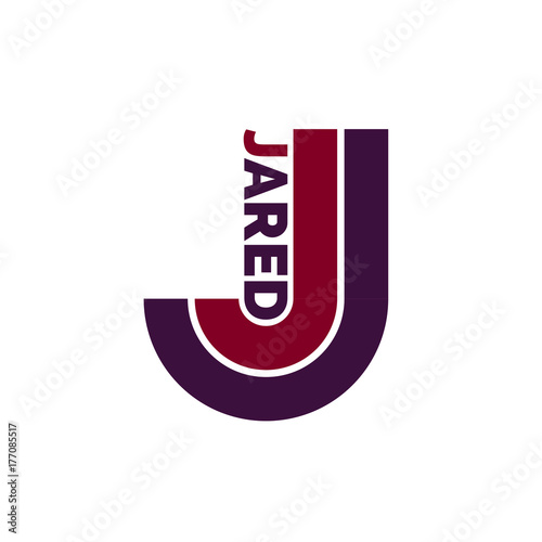 J letter logo, Jared name photo
