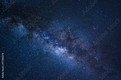 Starry night sky, milky way galaxy with stars and space dust in the universe © sripfoto