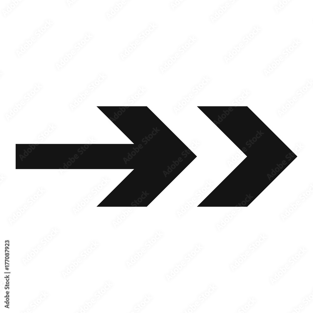 Arrow icon in black vector simple Arrow icon in black vector simple