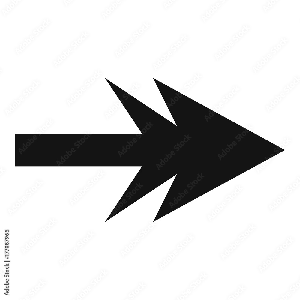Arrow icon in black vector simple Arrow icon in black vector simple