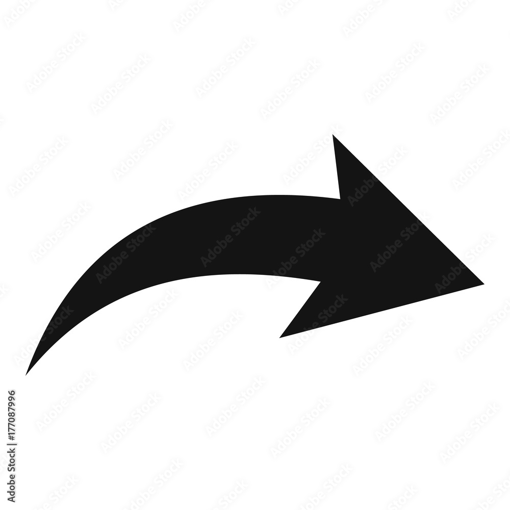 Arrow icon in black vector simple Arrow icon in black vector simple