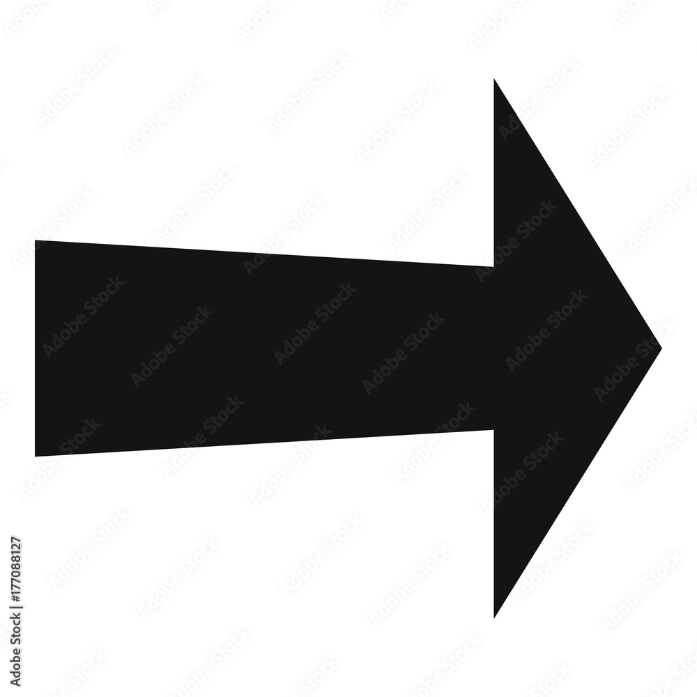 Arrow icon in black vector simple Arrow icon in black vector simple