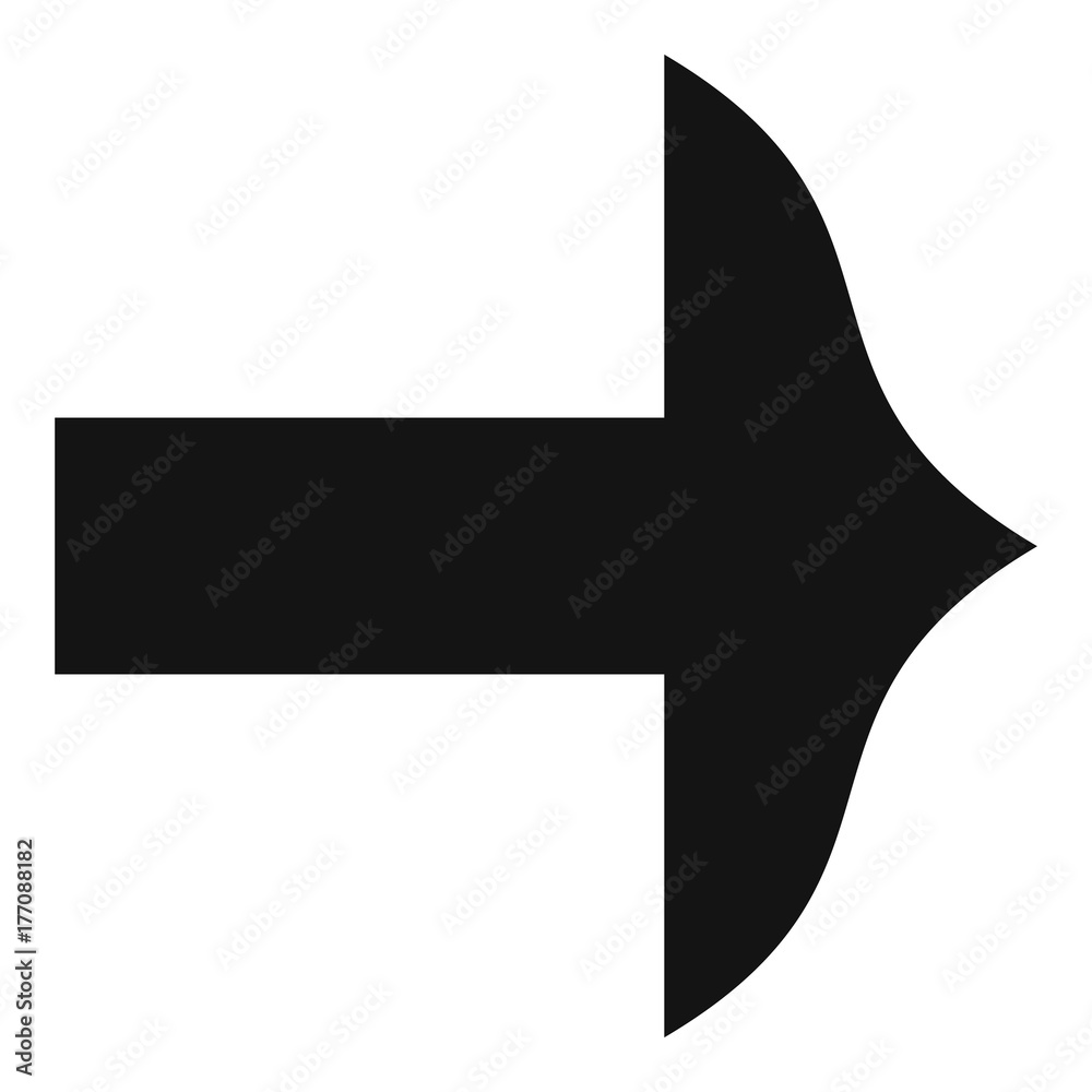 Arrow icon in black vector simple Arrow icon in black vector simple