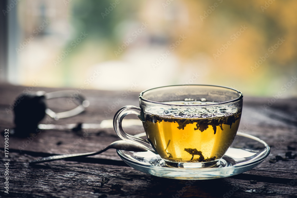 Glass cup of tea Glass cup of tea
