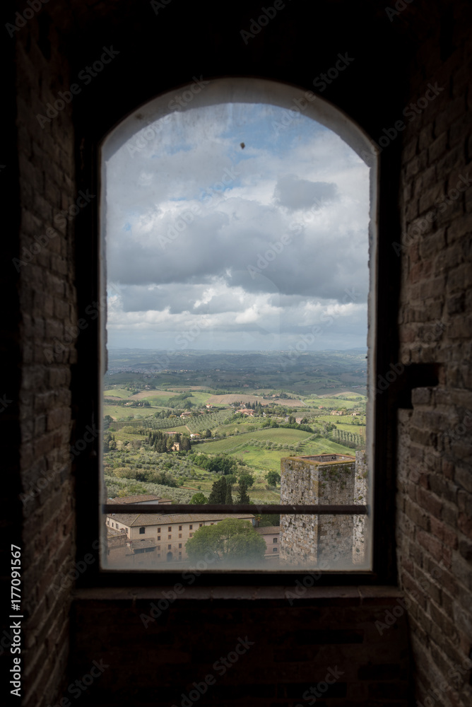 Looking into San Gimignano