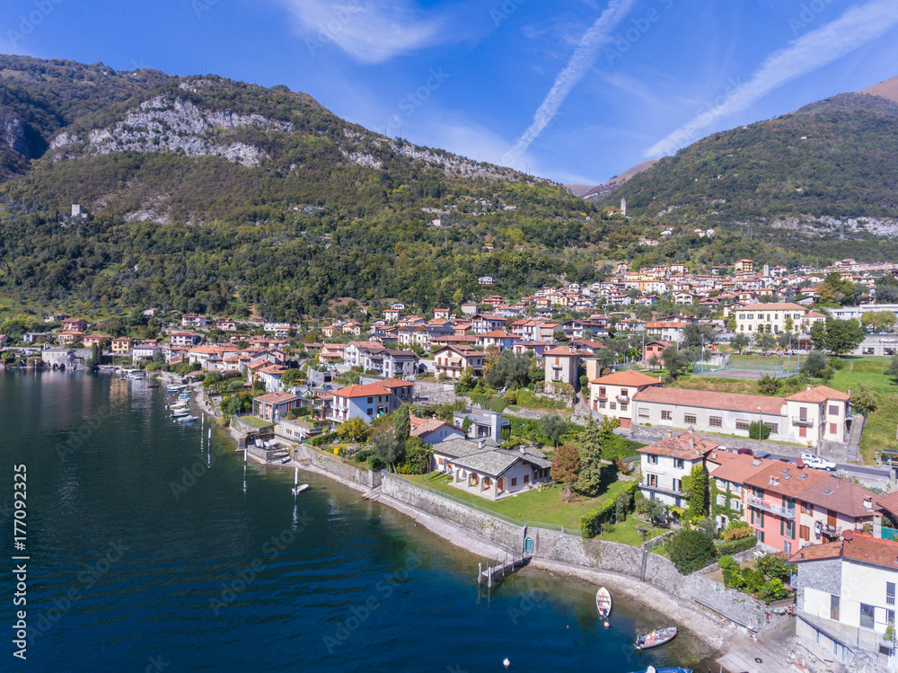 Village of Ossuccio near Comacina island on Como lake