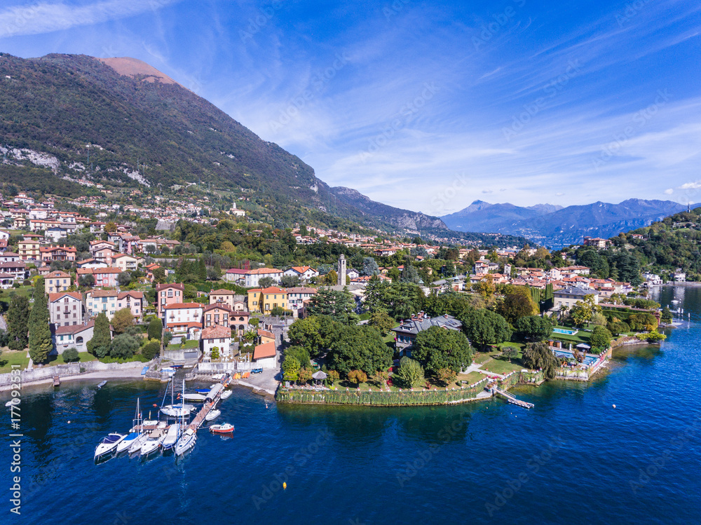 Little port of Ossuccio. Lake of Como, tourist destination near Comacina Island