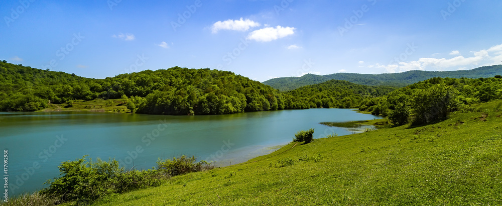 Beautiful view of high mountain lake Beautiful view of high mountain lake