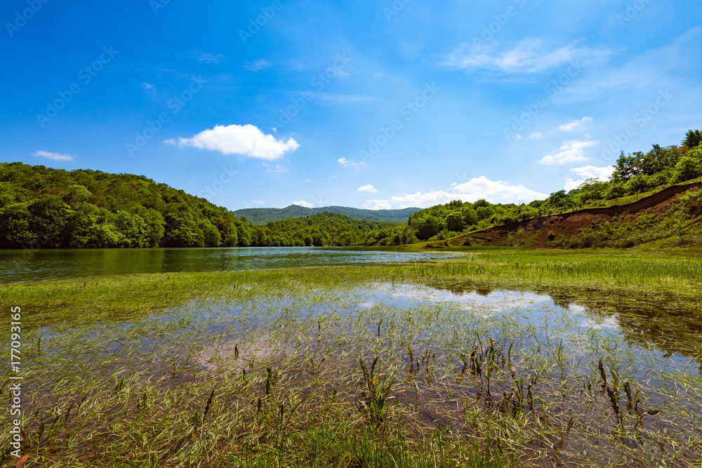 Beautiful view of high mountain lake Beautiful view of high mountain lake