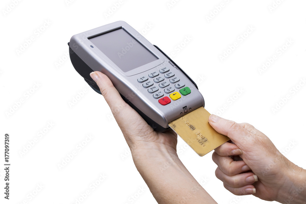 credit card with electronic payment terminal credit card with electronic payment terminal