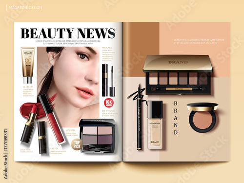 Cosmetic magazine template