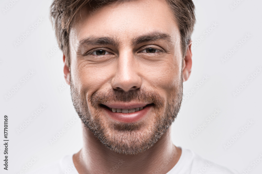 Fototapeta premium handsome cheerful man