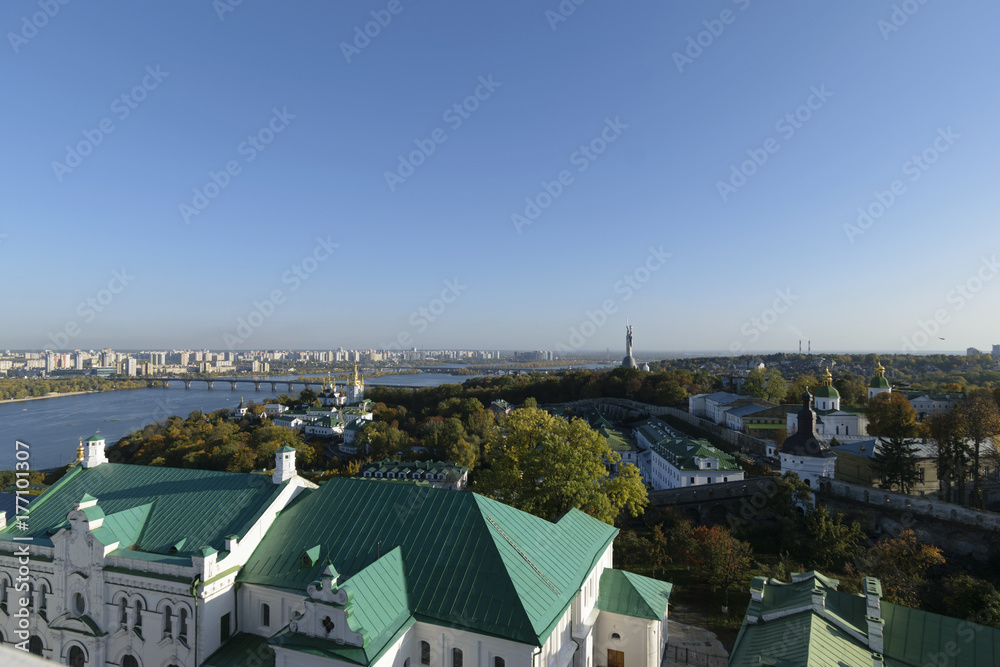 Obraz premium Landscape plateau of the Kiev-Pechersk Lavra, Kiev, Ukraine