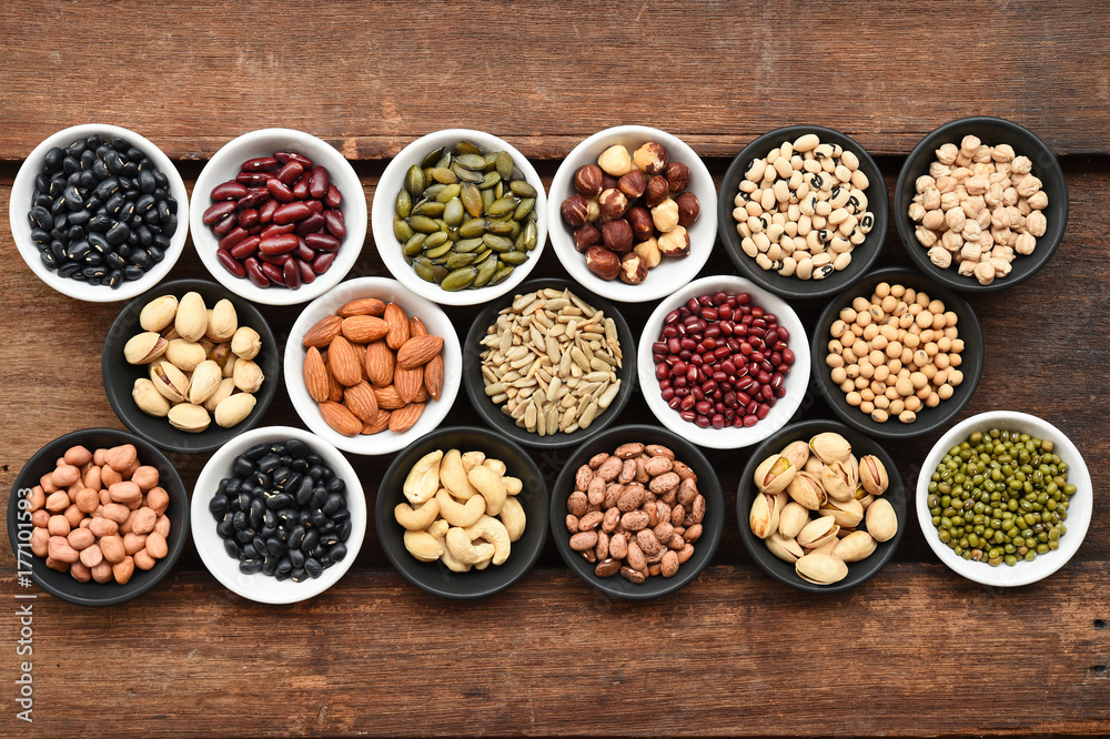 collection of different legumes for background collection of different legumes for background