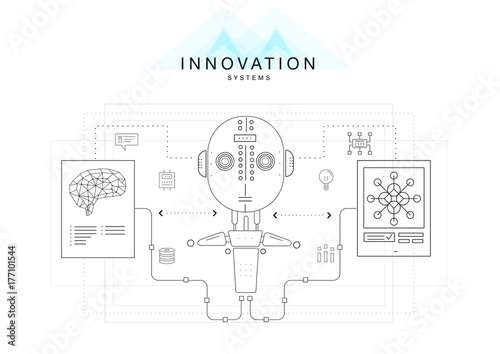Future technics Innovation systems layouts in polygonal contour line composition