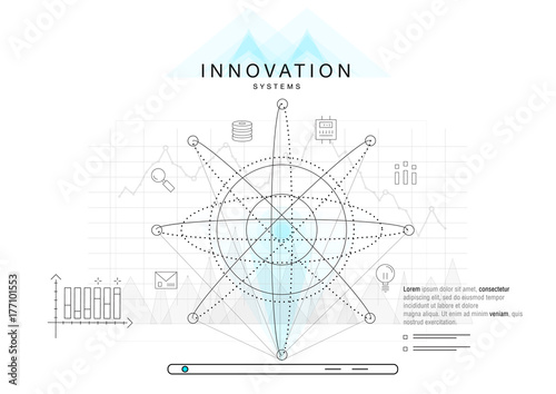 Future technics Innovation systems layouts in polygonal contour line composition