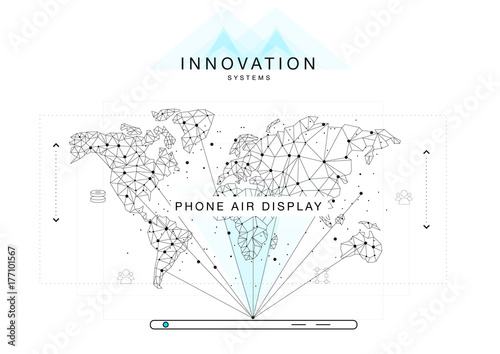 Future technics Innovation systems layouts in polygonal contour line composition