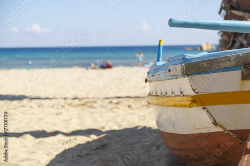 an old boat on the beach