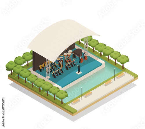 Orchestra Isometric Composition