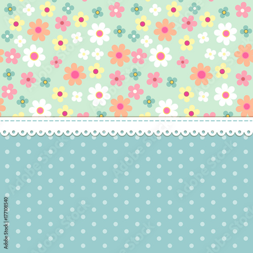 Cute shabby chic floral background for your decoration