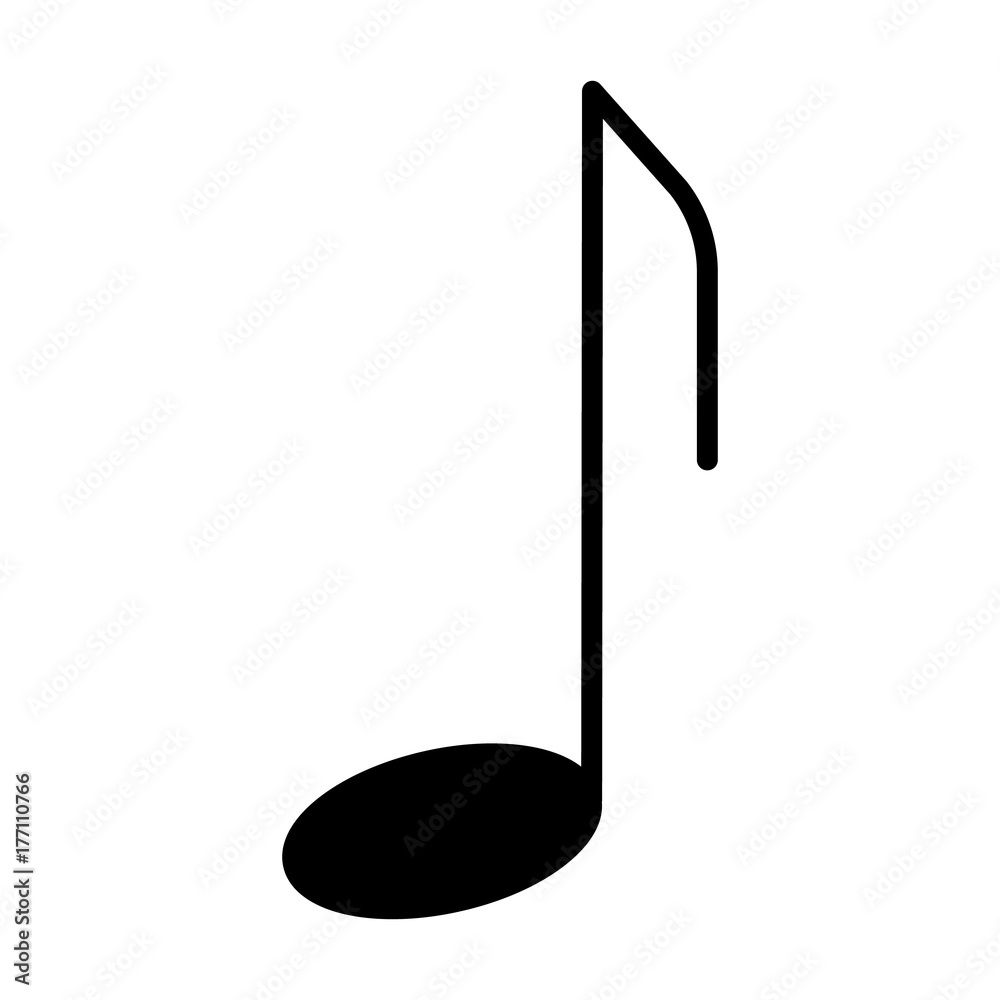 Music note icon. Vector pictogram Music note icon. Vector pictogram